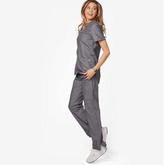 Figs Other - Figs Gray Three Pocket Top & Cargo Bottoms